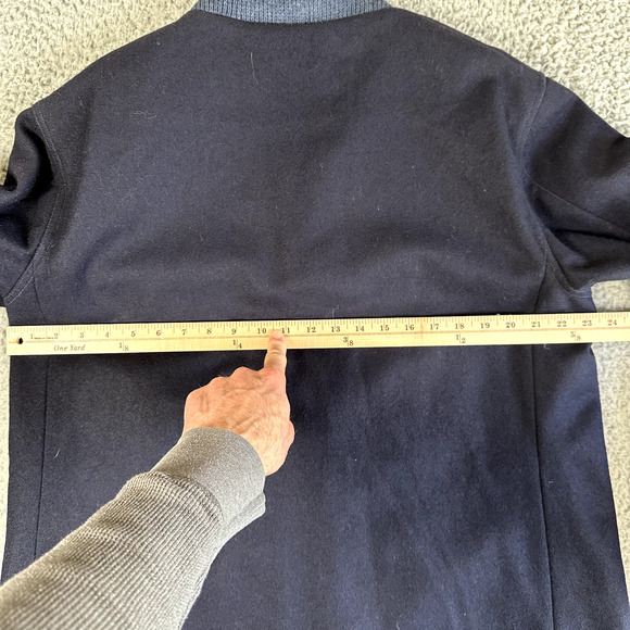 Woolrich Hunting Coat Men's Large Navy Chore Button Up Lined Made In USA Read - Picture 10 of 11